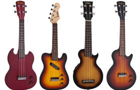 Plug in and rock out with four fab new electric ukuleles from Vintage and Laka by Vintage